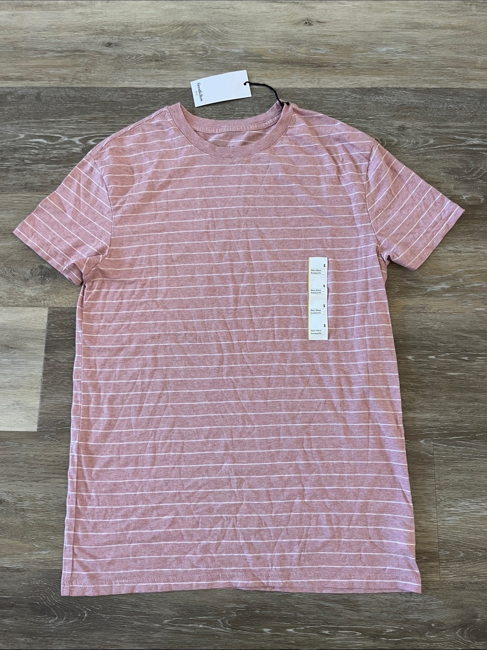 NWT Goodfellow & Co Men’s Pink Stripe T-Shirt Size S